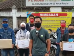 Dengan Menolak Omnibuslaw dan Cegah Covid FSB Banjar Bagikan 300 Masker