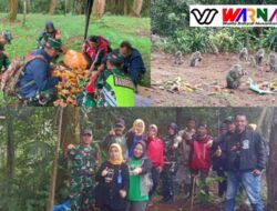 Koramil 0912/Lembang Bersama Masyarakat Sadar Lingkungan Desa Cikole Lakukan Kepedulian Lingkungan