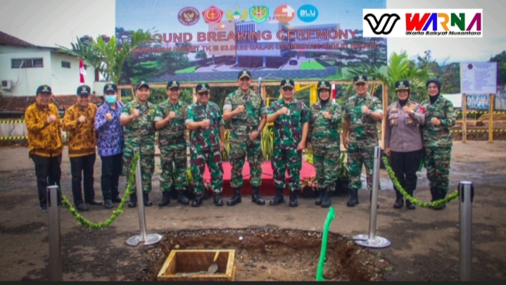 Danrem 061/Sk Pimpin Pelaksanaan Peletakan Batu Pertama Pembangunan RS TK lll Salak Denkesyah Bogor