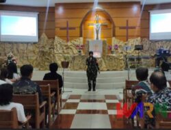 Dalam Rangka Paskah Danramil 0912/Lembang Hadiri Giat Monitoring Dan Pengamanan Gereja