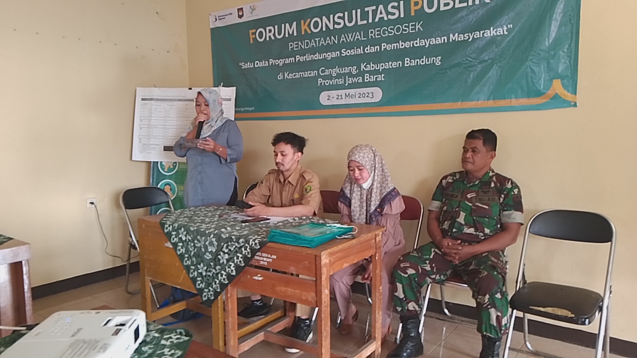 Forum Konsultasi Publik (FKP) Pendataan Awal Regsosek Desa Jatisari Kecamatan Cangkuang