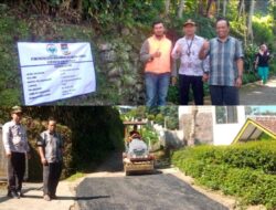 Perealisasian Hotmix jalan di wilayah RW 02 Desa Mekarwangi-Lembang