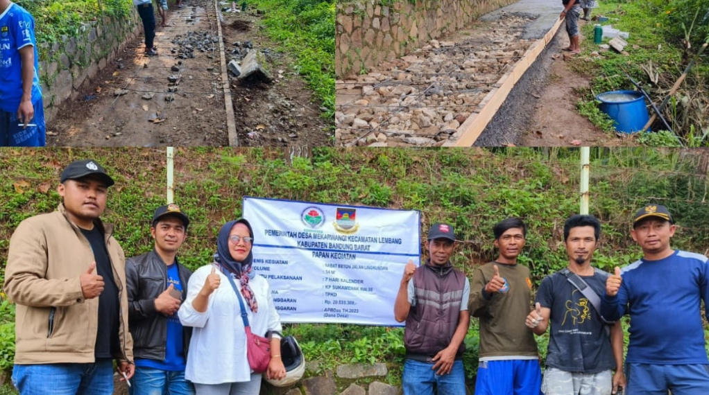 Pelaksanaan Rabat Beton Jalan Lingkungan di Desa Mekarwangi-Lembang