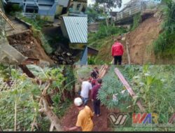 Pemdes Jayagiri Meminta Pihak Terkait Untuk Segera Meninjau Longsor Yang Menghambat Jalan Masjid Dan MCK
