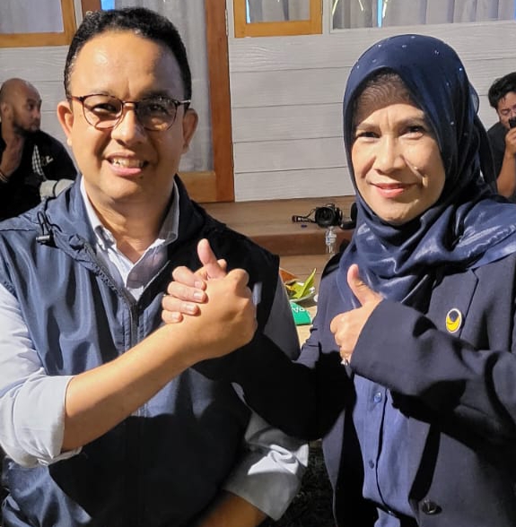 Hj Shaleha,Wakil JARNAS ABW Pasundan KBB Siap Mendukung Memenangkan Anies Baswedan Di Pilpres 2024