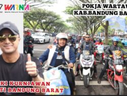 Hengki Kurniawan Lepas Gathering Touring di HUT Pokja Wartawan KBB ke 13