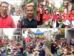 Memperingati HUT RI Ke-78 Ucap Syukur Warga RW 003 Desa Langensari Gelar Makan Bersama Di Sepanjang Jalan