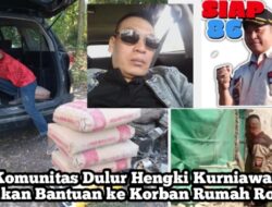 Inisiatif Dulur Hengki Kurniawan Beri Bantuan ke Rumah Roboh di Cangkorah.