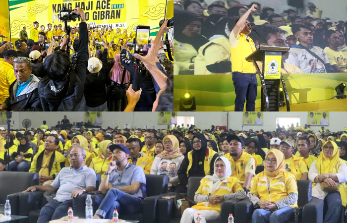 Kang Ace Semangati Ribuan Relawan Golkar di Stadion Si Jalak Harupat: Yakin Kemenangan Satu Putaran