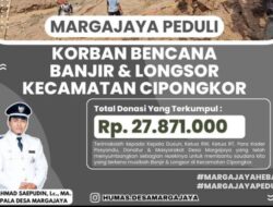 Desa Margajaya Donasikan Anggaran Sebesar Rp 27.871.000; ke Bencana Alam Cipongkor KBB