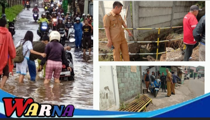 Kades Cangkorah : Terkait Banjir di Cangkorah RW 01 Harus ada Saluran di Bawah Jalan Lintasan