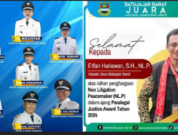 Begini Menurut Erfan Kades Batujajar Barat Setelah Terima Penghargaan Paralegal Justice Award 2024