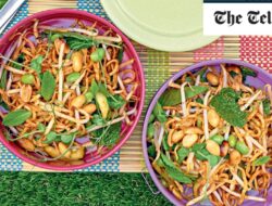 Resep salad kacang, jahe dan mie kedelai