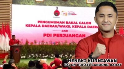 Hengki Kurniawan Resmi Jadi Calon Bupati Bandung Barat 2024 Setelah di Umumkan DPP PDI-P