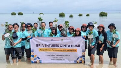 BRI Ventures Rayakan HUT BRI ke-129 dengan Penanaman Mangrove