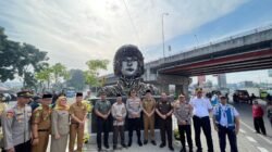 Kapolres Cimahi Resmikan Monumen Keselamatan Lalu Lintas dari Knalpot Brong