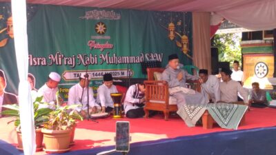 Ratusan Masyarakat Hadiri Acara Isra Miraj di Mesjid Lintang Astha KBB, Sekaligus Penutupan Festival Shalawat