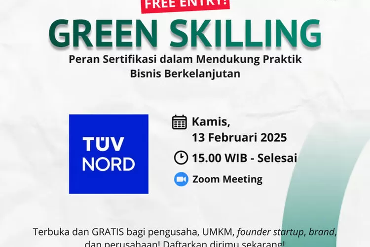 Webinar Inexperienced Skilling: Pentingnya Sertifikasi dalam Bisnis Berkelanjutan