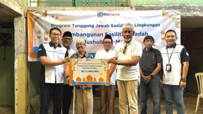 Bri Finance memberi dorongan untuk pembangunan masjid di Bekasi untuk Ramadhan