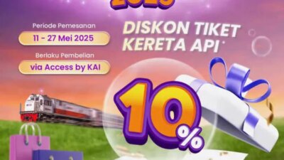 Tiket kereta diskon 10% untuk competition perbelanjaan Surabaya