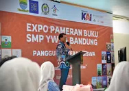 Kai Mendukung Literasi Siswa di YWKA SMP Book Expo