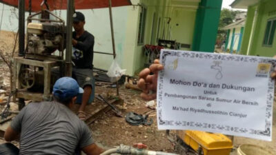 Yayasan Islam Al-Huda Bangun Sumur Bor di Ma’had Riyadhusshalihin Cianjur