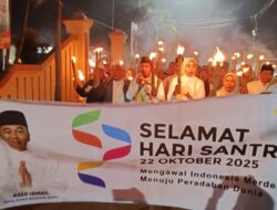 Menyala Pawai Obor Hari Santri di Kecamatan Ngamprah, Simbol Semangat Tak Pernah Padam