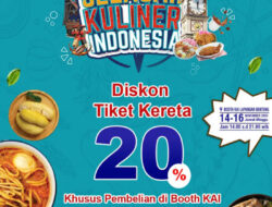 Meriahkan Jelajah Kuliner Indonesia 2025, KAI Sumut Hadirkan Diskon 20 Persen untuk Tiket Kereta Eksekutif Jawa–Sumatera
