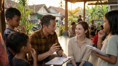 Di luar pasar, dia pilih untuk mempercayakan “Masa Depan” kepada Anak-Anak