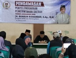 Pengawasan P3D 2026, H. Bunbun Risnandar Tekankan Pajak Daerah sebagai Kunci Percepatan Pembangunan