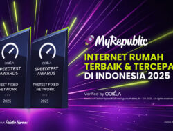 MyRepublic Indonesia Kembali Raih 2 Penghargaan Ookla: Internet Rumah Terbaik dan Tercepat di Indonesia