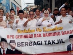 DPC Gerindra KBB Berbagi Takjil Serta Bangun Sinergitas dengan Para Awak Media. Begini Ungkapnya