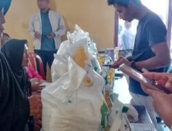 2040 Ton Beras di Bagikan ke 1002 KPM Desa Girimukti dari Kementrian Melalui Badan Pangan Nasional