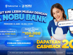Bittime Gandeng Nobu Bank Hadirkan Program Cashback Investasi Global Instan