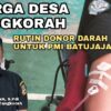 Puluhan Warga Desa Cangkorah Antusias Ikuti Program Rutin Donor Darah 
