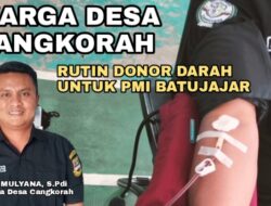 Puluhan Warga Desa Cangkorah Antusias Ikuti Program Rutin Donor Darah 